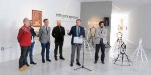 Inaguración de la exposición "Arte para aprender" Autoridades y comisarios de la exposición "Arte para aprender"
