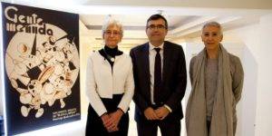 “Historietas del Tebeo. 1917-1977”, 100 años del inicio del cómic en España, en el Centro de Exposiciones de CajaGranada en Puerta Real Soledad Luca de Tena, José Antonio Montilla e Inmaculada Corcho