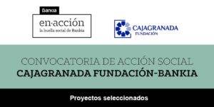 Bankia y CajaGranada Fundación apoyan con 212.500 euros los proyectos sociales de 60 asociaciones Infografía de la convocatoria de acción social CajaGranada Fundación y Bankia. Proyectos seleccionados