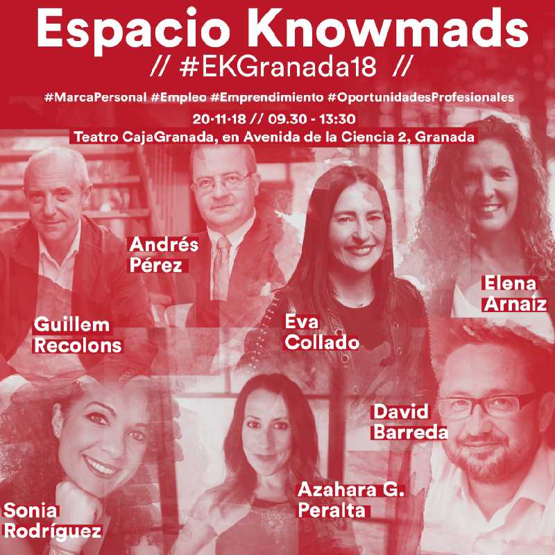 Ponentes del Espacio Knowmads en Granada en 2018