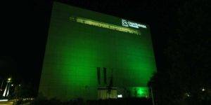 El Centro Cultural Memoria de Andalucía se ‘vistió’ de verde para visibilizar la lucha contra la ELA El Edificio Pantalla del Centro Cultural Memoria de Andalucía iluminado de verde