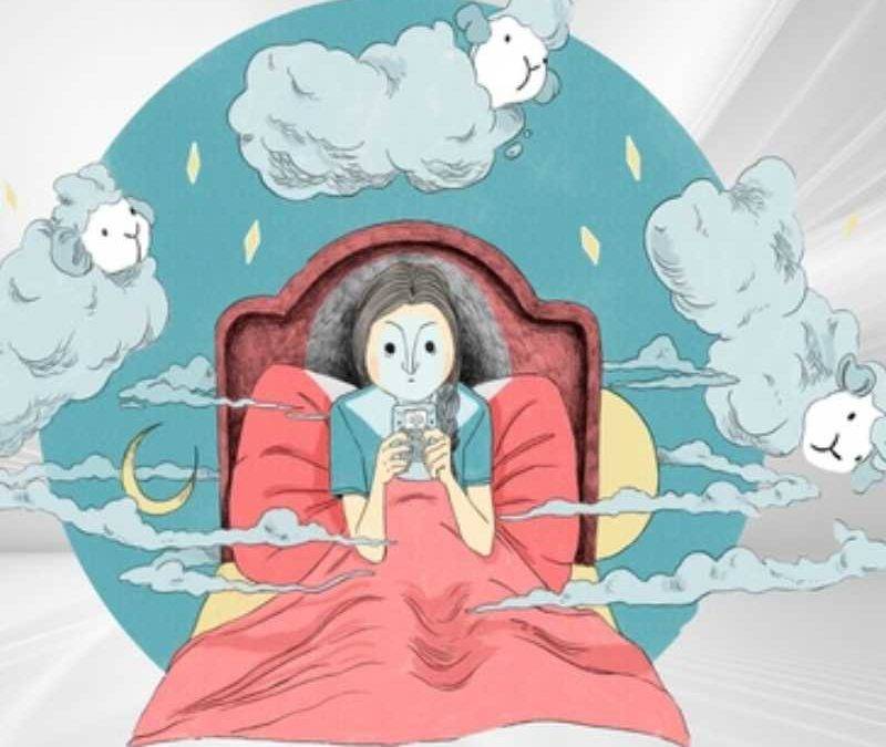 Ilustración de una persona en la cama