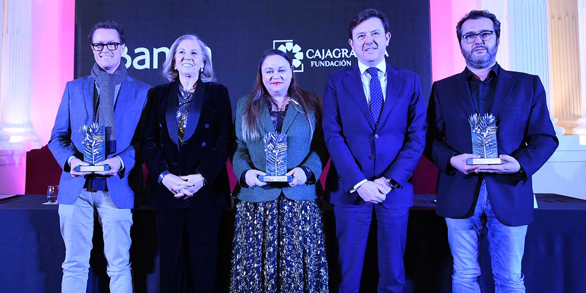 De izquierda a derecha: Rodrigo Olay, María Elena Martín-Vivaldi, Zoé Valdés, Joaquín Holgado y Álvaro Colomer