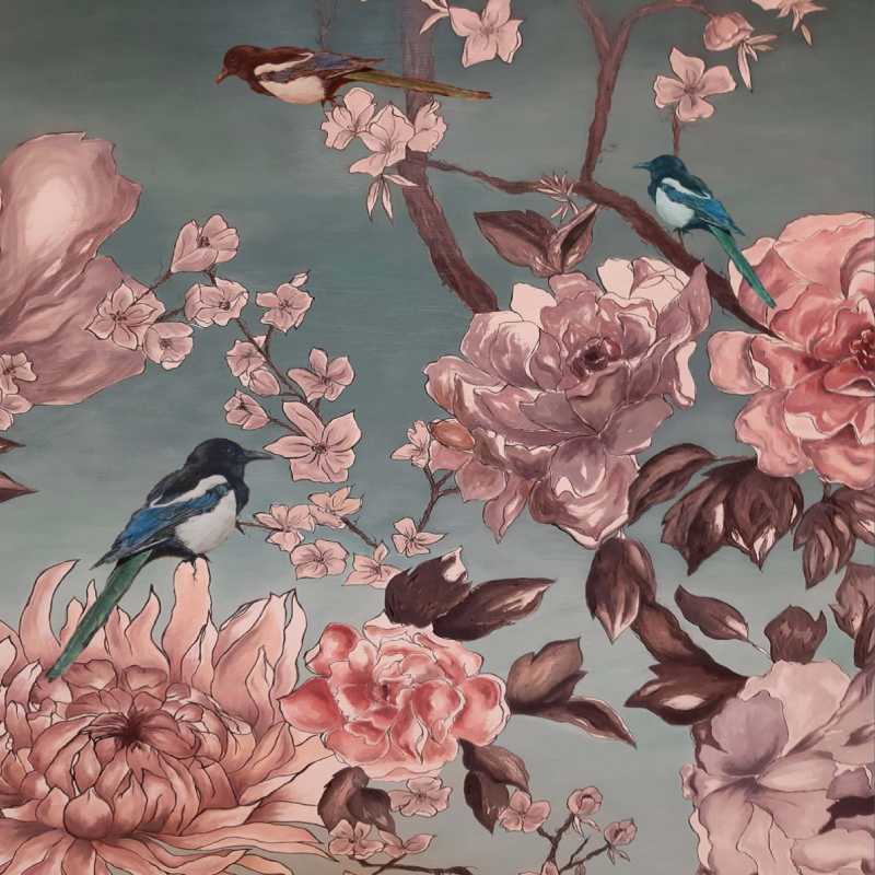 Detalle de una obra de la exposición 'Flora y fauna de la Alhambra'