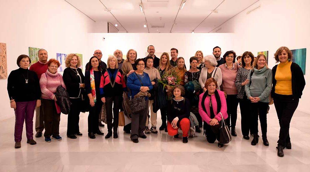 Alumnos, docentes y responsables del taller de pintura Pablo Picasso
