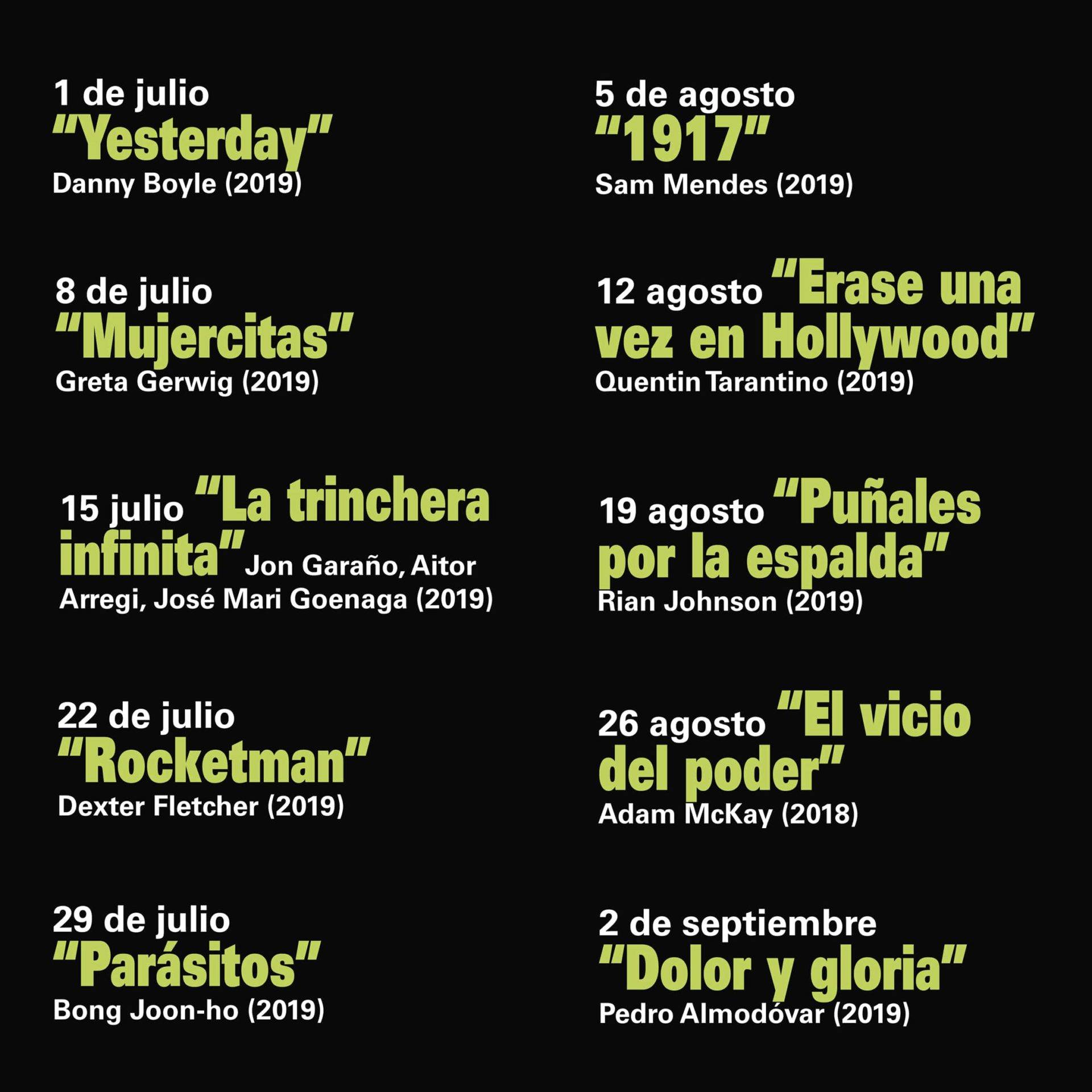 Películas del ciclo CineMA Plaza 2020