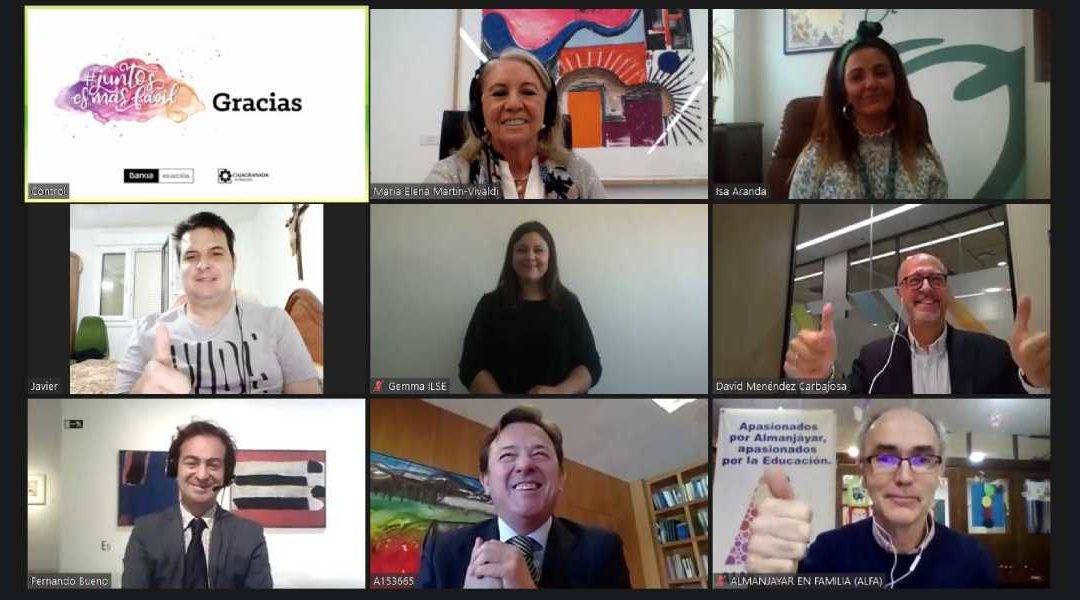 Imagen del encuentro virtual de reconocimiento a las asociaciones seleccionadas.