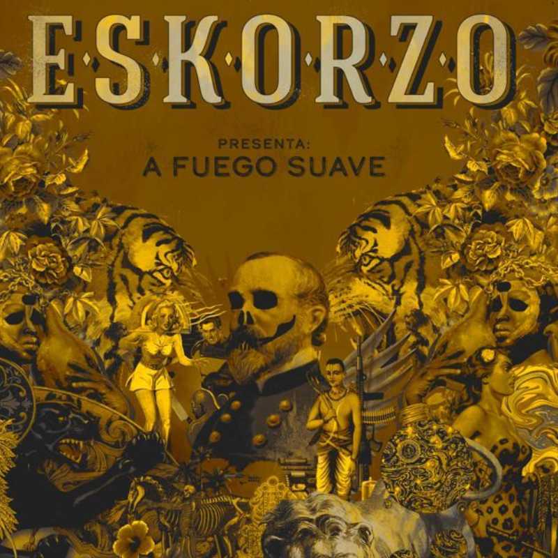 Cartel del concierto de Eskorzo. A Fuego Suave. 19 de febrero