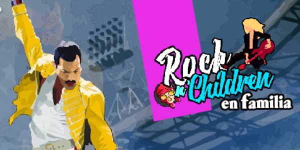 Rock N´Children en Familia. Descubriendo a Queen. Cartel con una ilustración de Queen