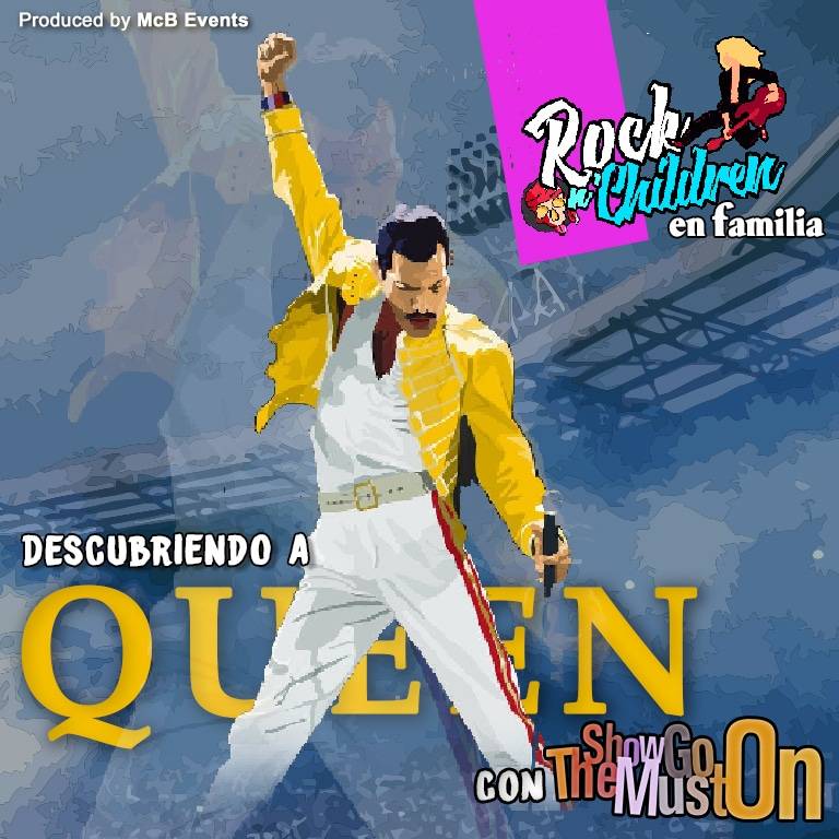 Cartel con una ilustración de Queen