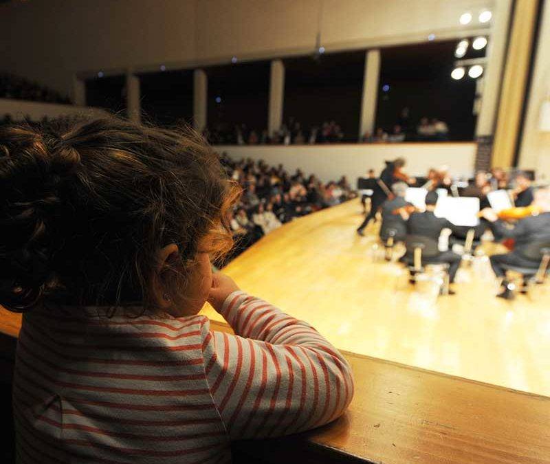 Niña viendo un concierto