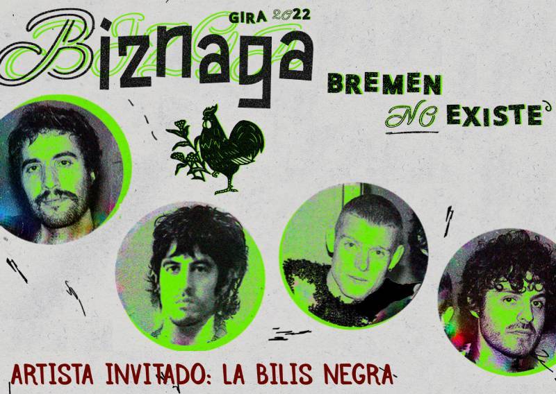 Detalle de cartel de concierto del grupo Biznaga