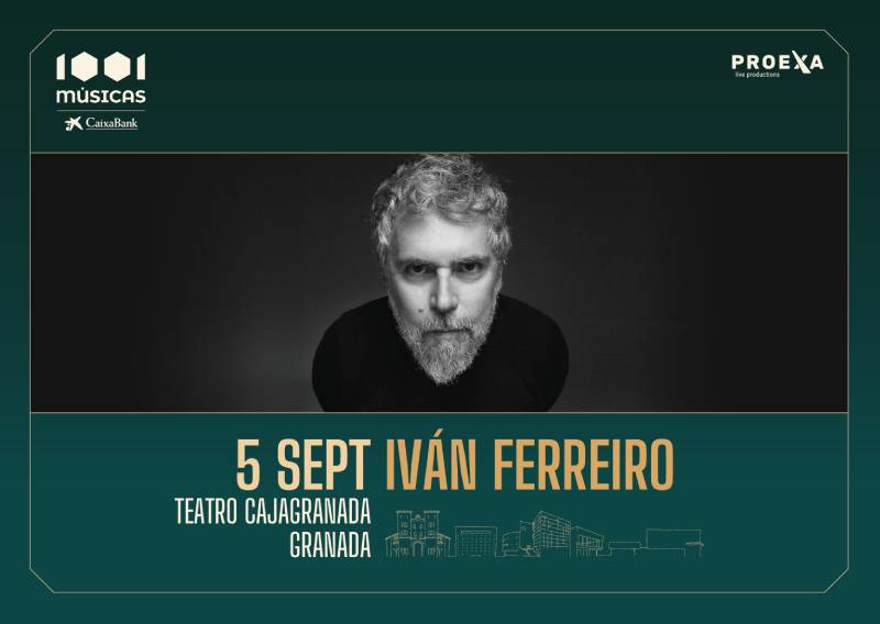 Infografía del concierto de Iván Ferreiro con imagen del artista