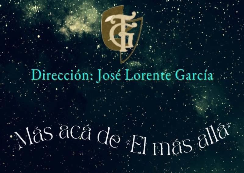 Infografía de la obra de teatro Más acá de "El más allá"