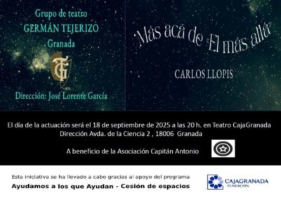 Más acá de «El más allá» a beneficio de Asociación Capitán Antonio