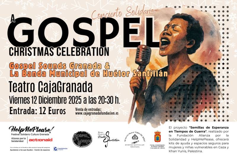 Creatividad para la difusión del concierto solidario 'A Gospel Chrismas Celebration'