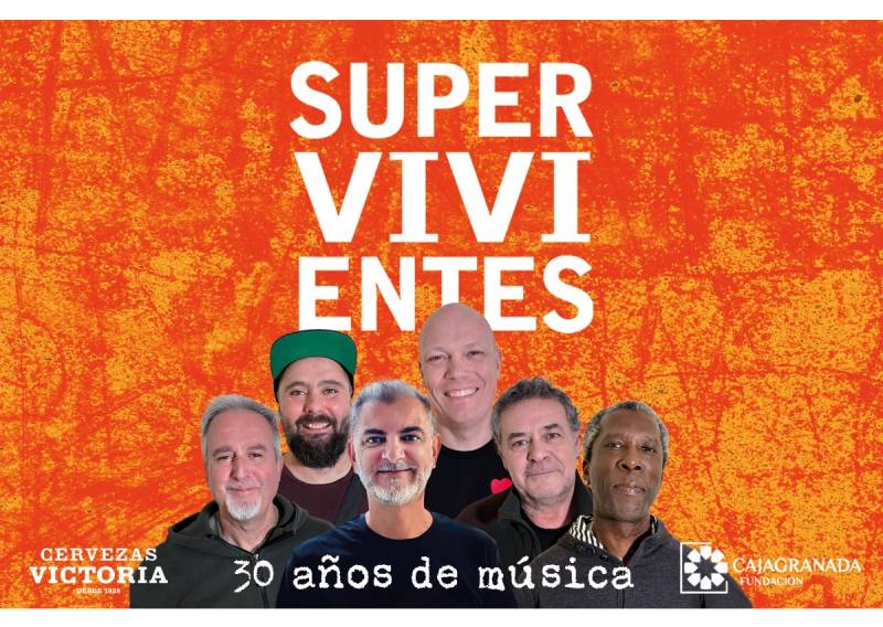 Infografía del concierto 'Supervivientes | 30 años de música' con una imagen de la banda